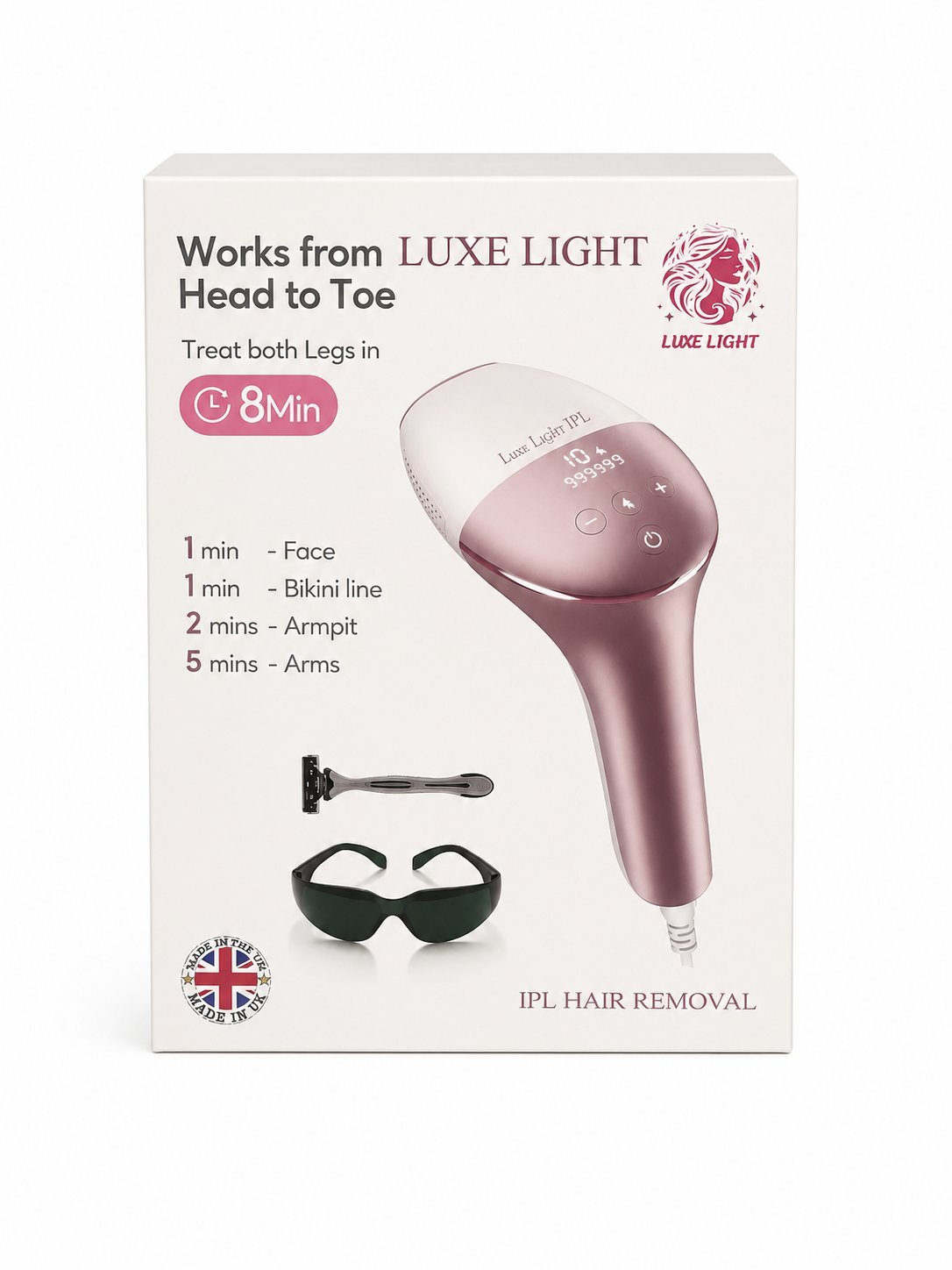 جهاز Luxe Light IPL لإزالة الشعر بالضوء المكثف